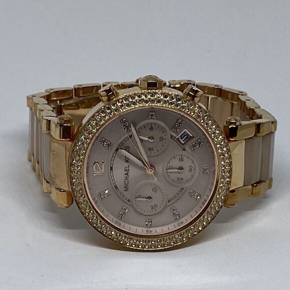 Michael Kors Parker MK5896 Womens Stainless Steel Analog Dial Quartz Watch WO337 - Picture 7 of 12